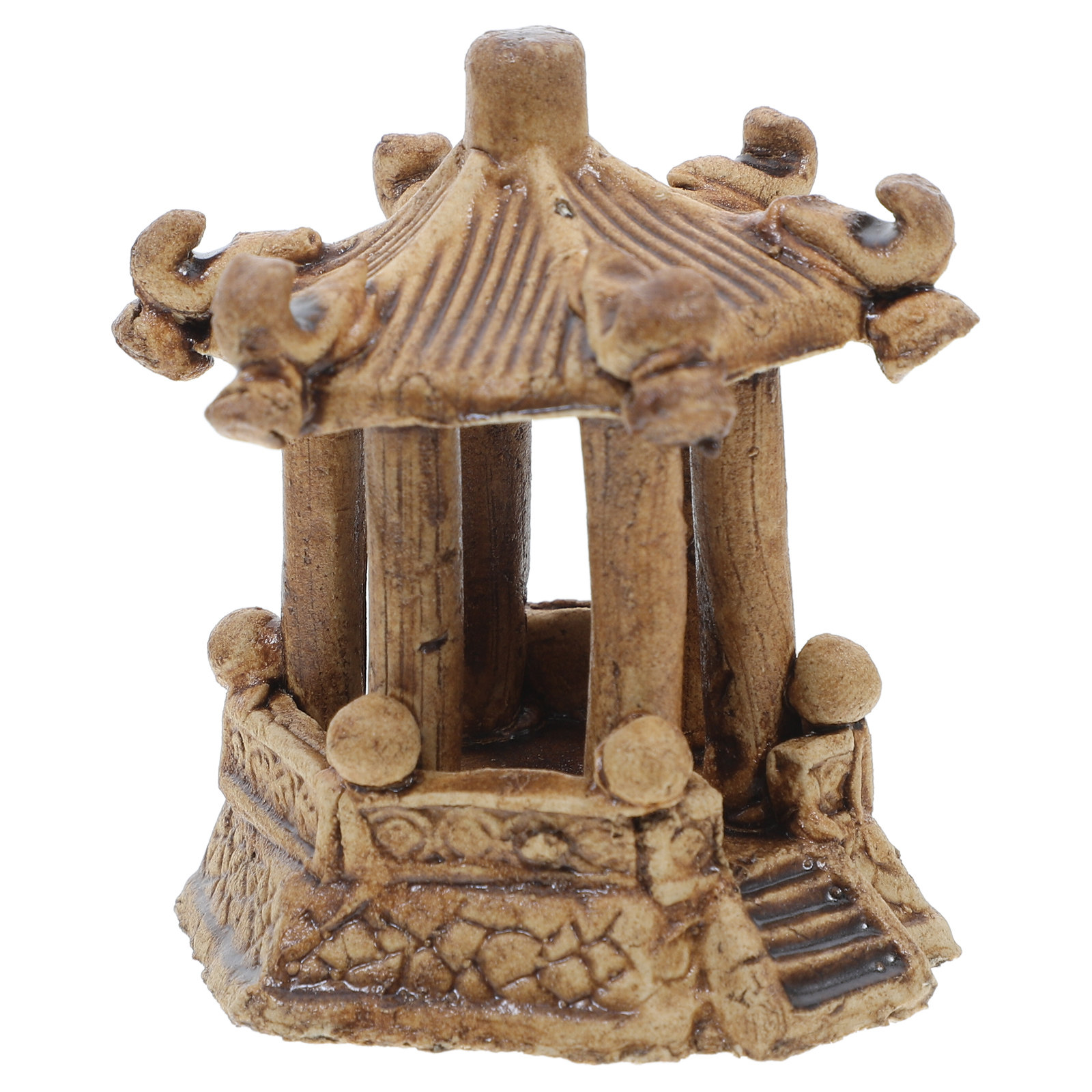 Bonsai Gardening - Handcrafted Ceramic Mini Pagoda Statue Hexagonal