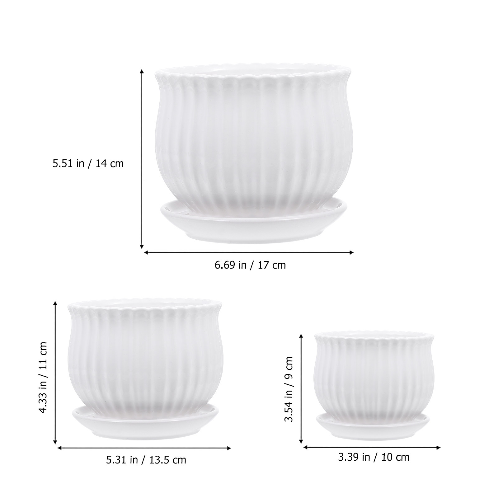 3Pcs Succulent Plant Pot Ceram - Bonsai Vertical Garden recensie en prijs
