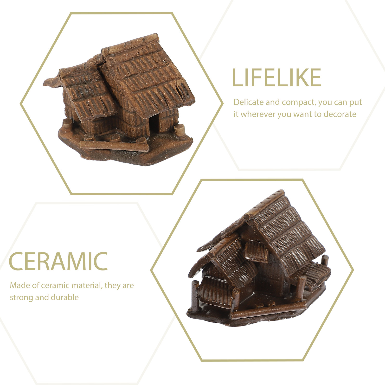 4Pcs Ceramic Tiny House Mini L - Bonsai Garden And Cafe recensie en prijs
