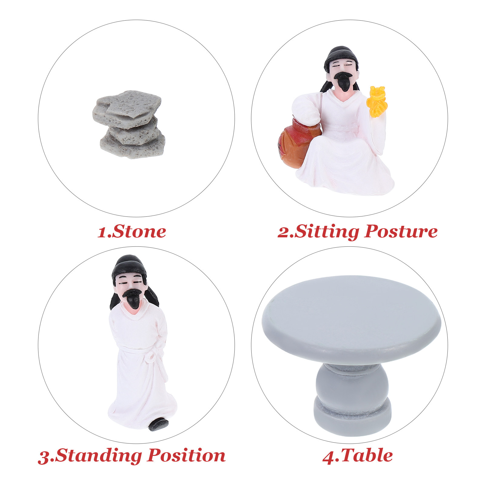 4Pcs Table and Chairs Set with - Bonsai Zen Garden Set recensie en prijs