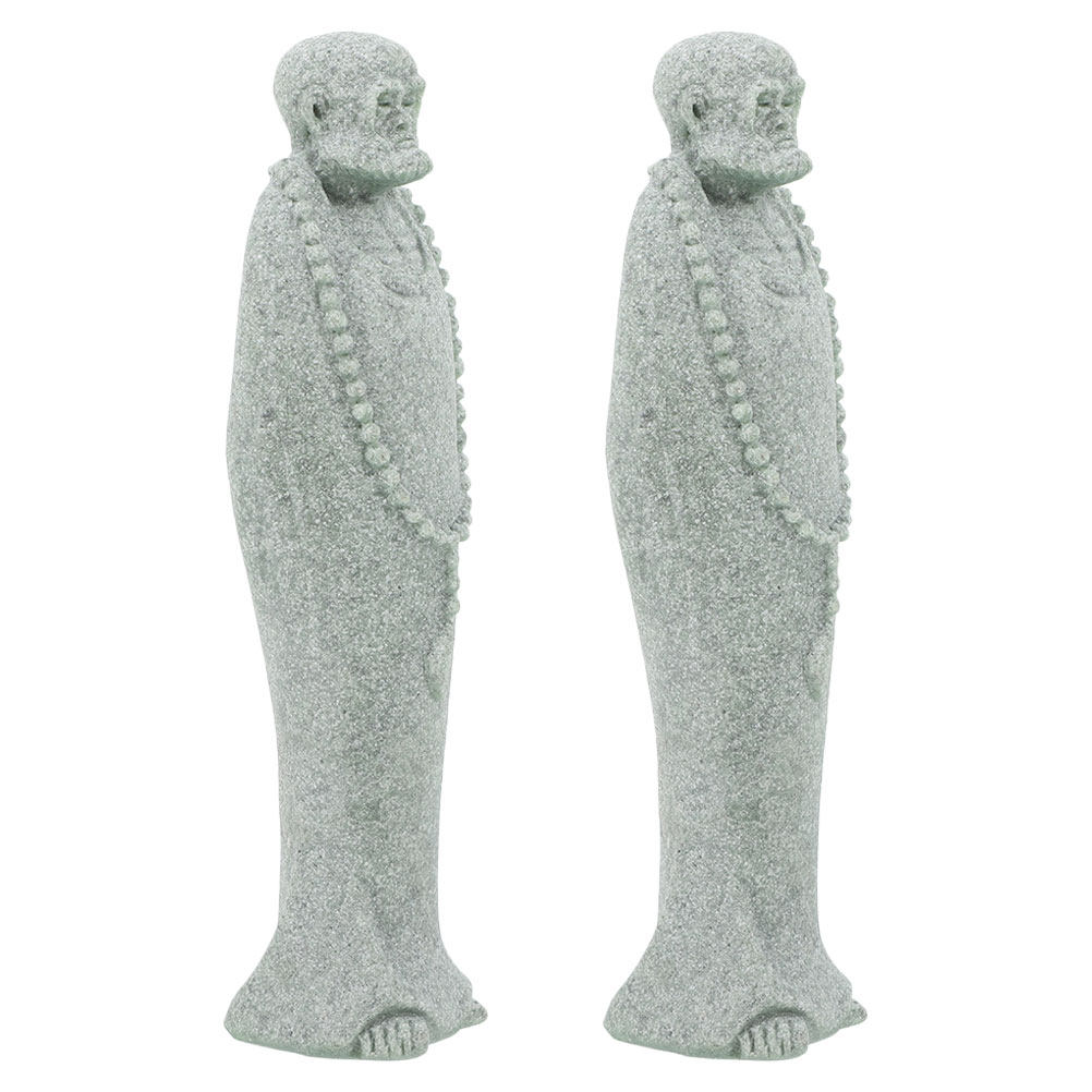 2Pcs Mini Zen Monk Statues Res - Bonsai Gardening recensie en prijs