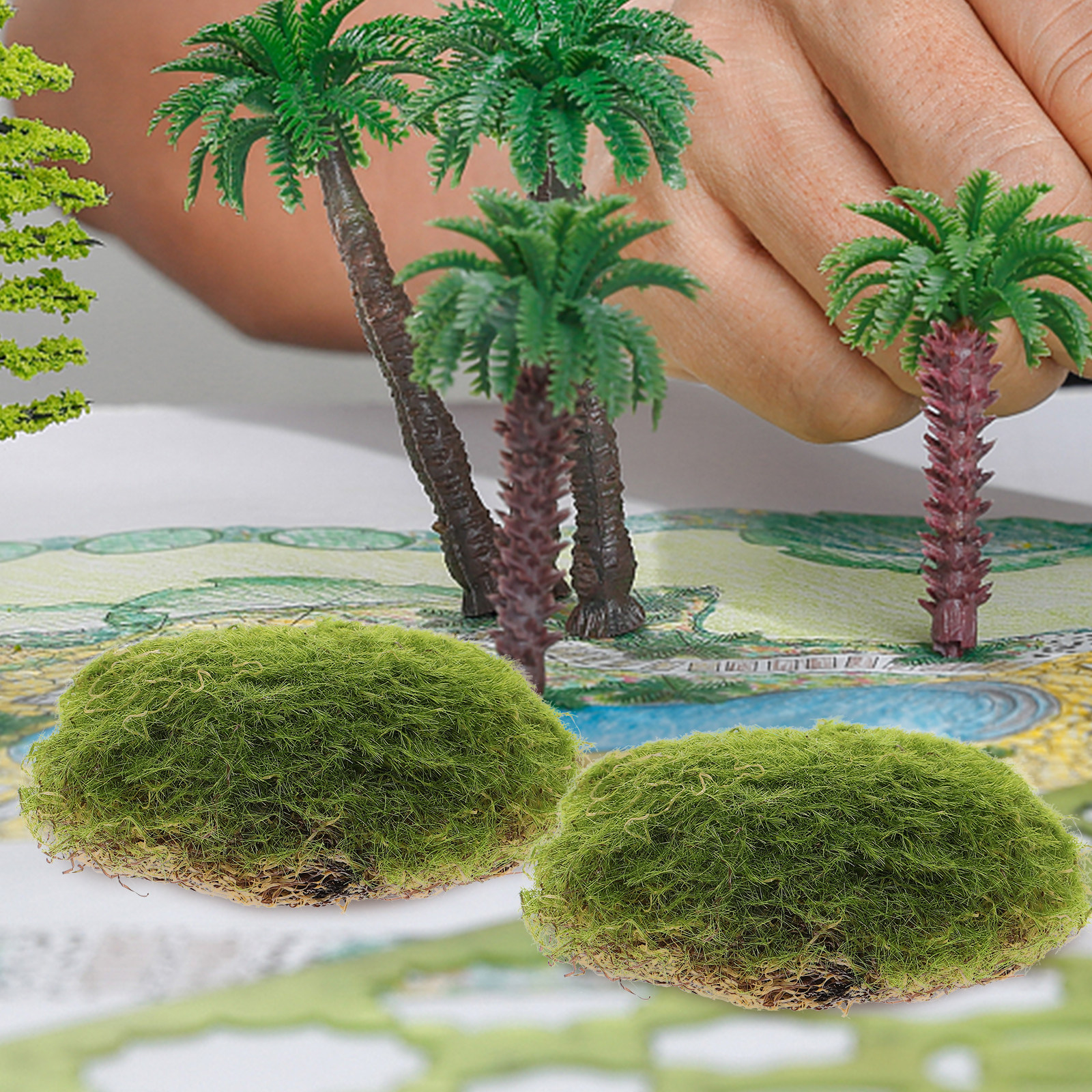6Pcs Lifelike Artificial Moss  - Bonsai Garden Layout recensie en prijs