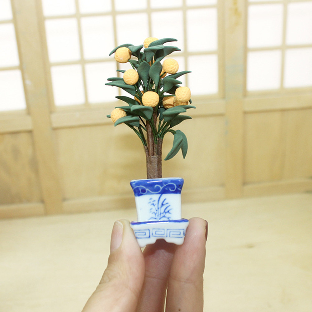 Mini Orange Potted Plant Decor - Bonsai Garden Layout recensie en prijs