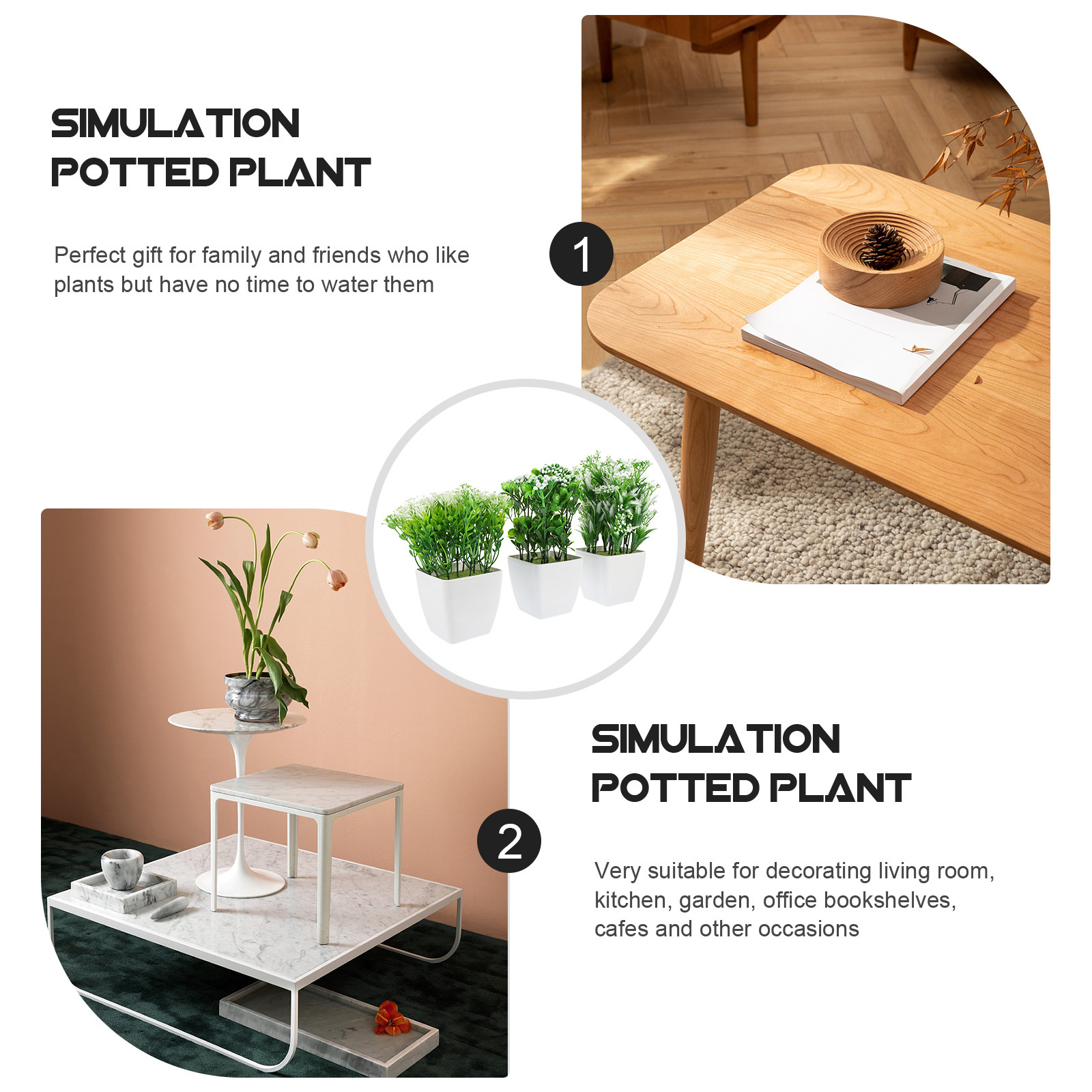 3Pcs Realistic Artificial Bons - Bonsai Garden And Cafe recensie en prijs