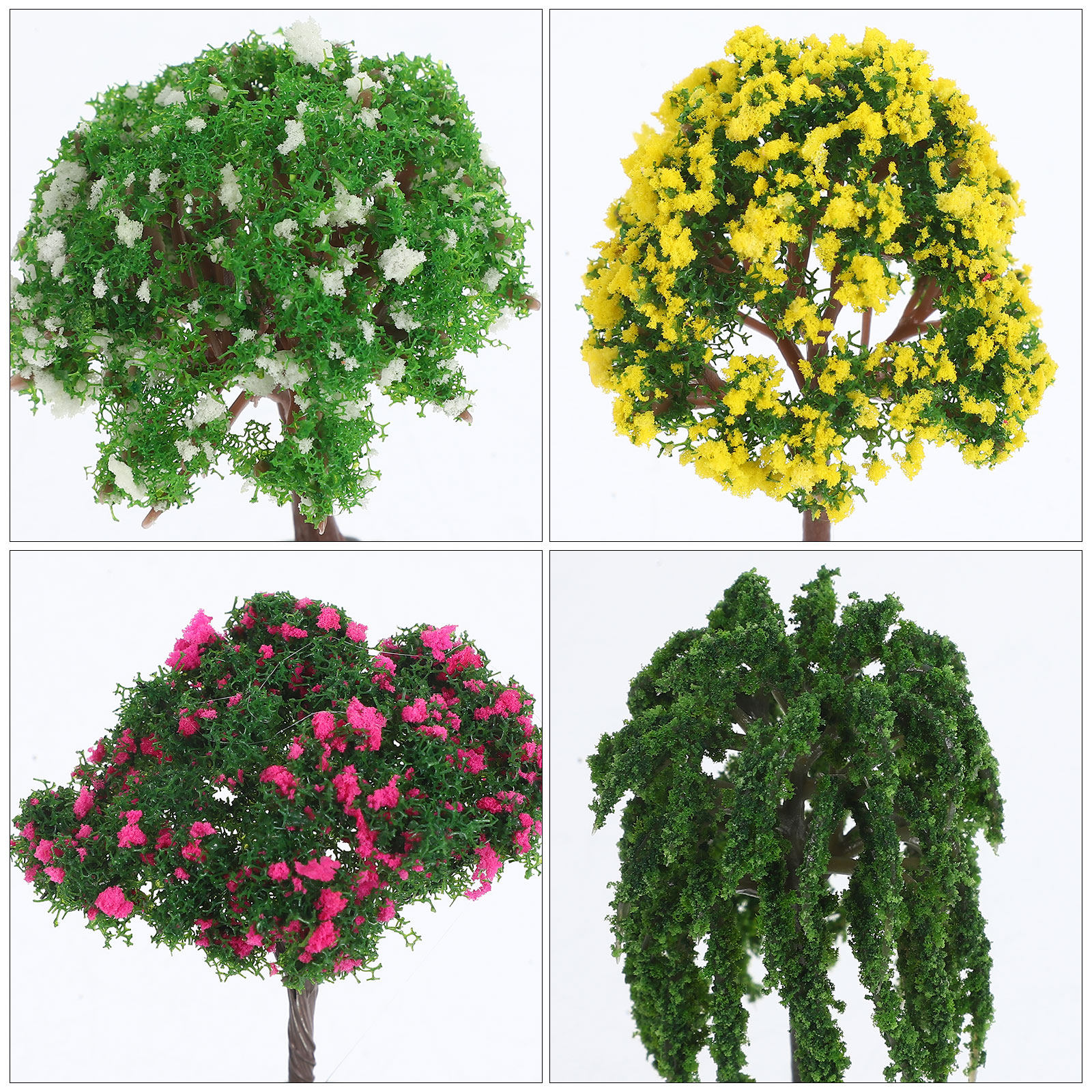 4Pcs Miniature Garden Trees Re - Bonsai Garden Layout recensie en prijs