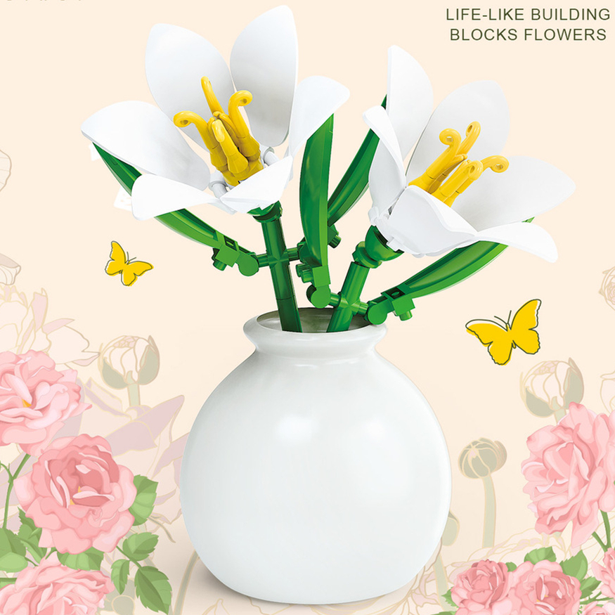 DIY MOC Flowers Bouquet Rose S - Bonsai Garden Experts recensie en prijs