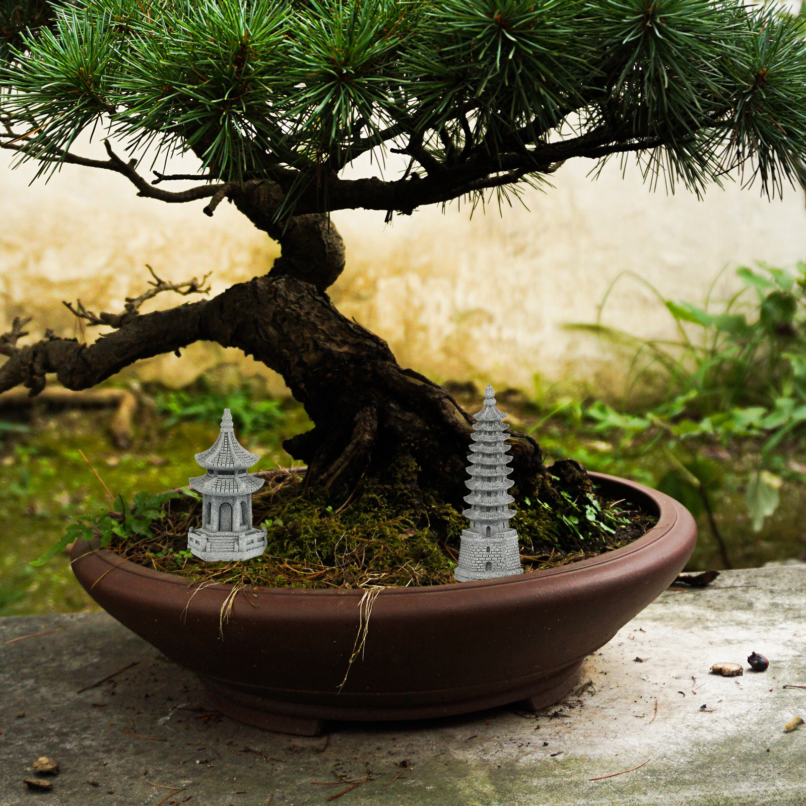 2Pcs Realistic Miniature Tower - Bonsai Garden And Cafe recensie en prijs